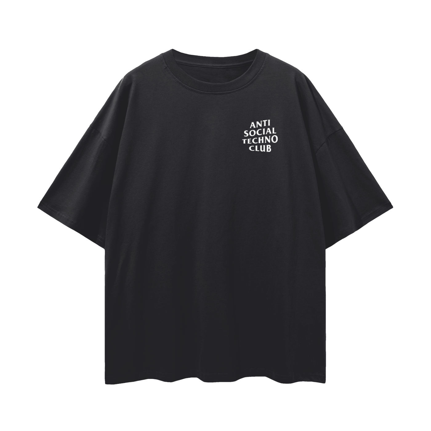 Anti Social Techno Club Oversize Deep Drop Shoulder Tee